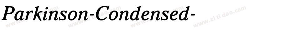 Parkinson-Condensed字体转换