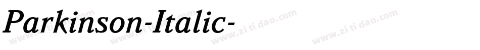 Parkinson-Italic字体转换