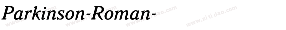 Parkinson-Roman字体转换