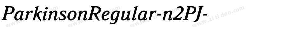 ParkinsonRegular-n2PJ字体转换