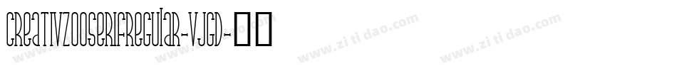 CreativzooSerifRegular-vJGD字体转换