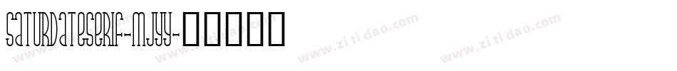 SaturdateSerif-MjyY字体转换
