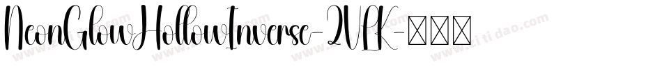 NeonGlowHollowInverse-2VLK字体转换
