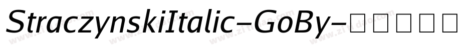 StraczynskiItalic-GoBy字体转换