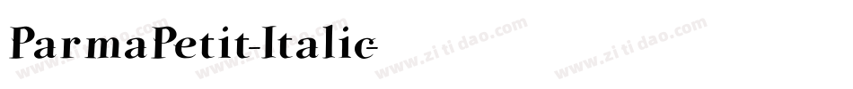 ParmaPetit-Italic字体转换