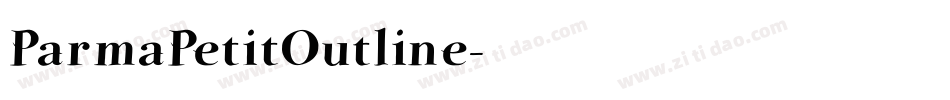 ParmaPetitOutline字体转换