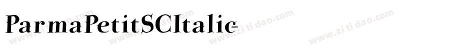 ParmaPetitSCItalic字体转换