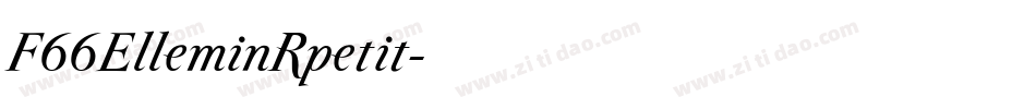 F66ElleminRpetit字体转换