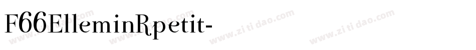 F66ElleminRpetit字体转换