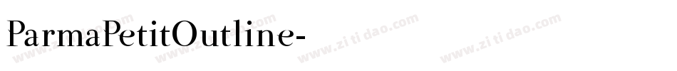 ParmaPetitOutline字体转换