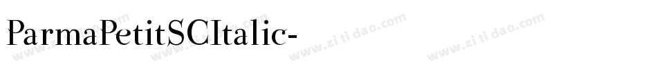 ParmaPetitSCItalic字体转换