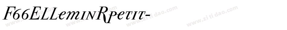 F66ElleminRpetit字体转换