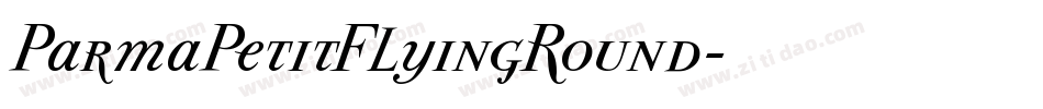 ParmaPetitFlyingRound字体转换