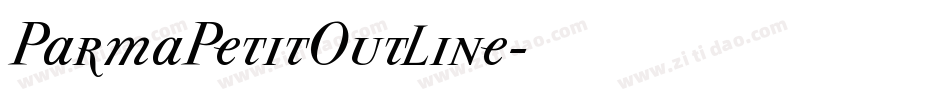 ParmaPetitOutline字体转换