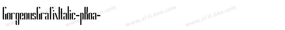 GorgeousGrafixItalic-pKoa字体转换