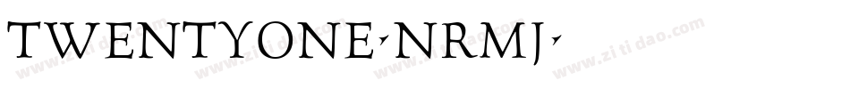 TwentyOne-nRmJ字体转换