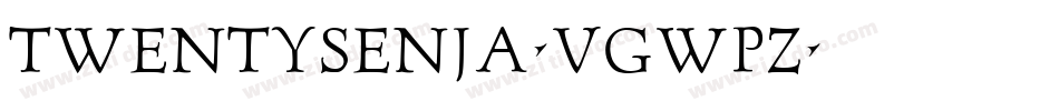TwentySenja-VGWPZ字体转换