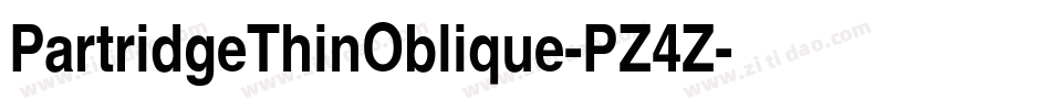 PartridgeThinOblique-PZ4Z字体转换