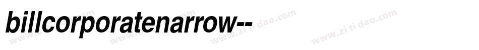 billcorporatenarrow-字体转换