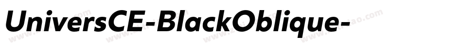 UniversCE-BlackOblique字体转换