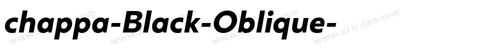 chappa-Black-Oblique字体转换