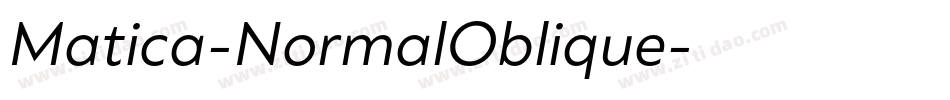 Matica-NormalOblique字体转换