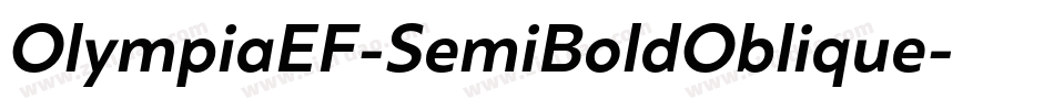 OlympiaEF-SemiBoldOblique字体转换