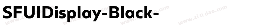 SFUIDisplay-Black字体转换