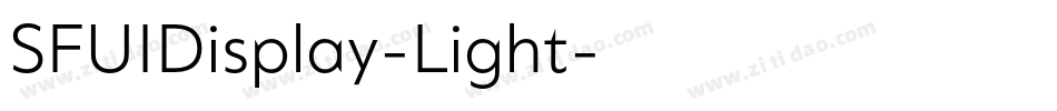 SFUIDisplay-Light字体转换