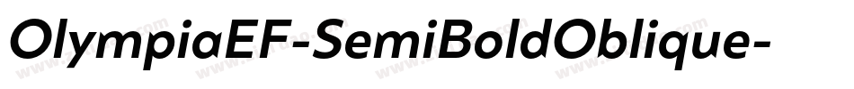 OlympiaEF-SemiBoldOblique字体转换