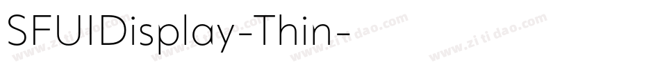 SFUIDisplay-Thin字体转换