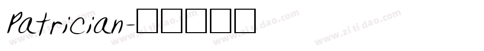 Patrician字体转换