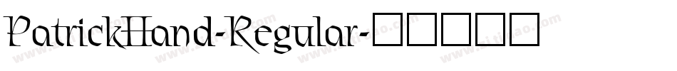 PatrickHand-Regular字体转换