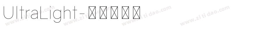 UltraLight字体转换
