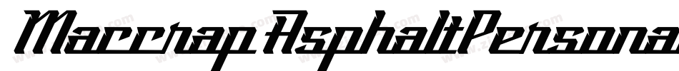 MaccrapAsphaltPersonalUseRegular-P47E字体转换