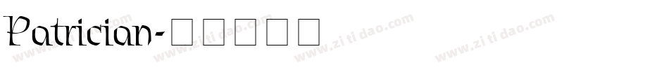Patrician字体转换