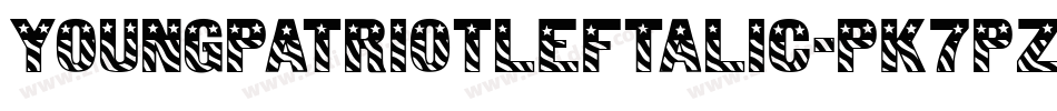 YoungPatriotLeftalic-PK7PZ字体转换