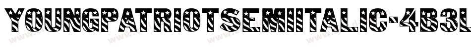 YoungPatriotSemiItalic-4B3LW字体转换