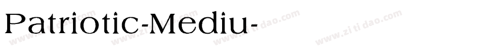 Patriotic-Mediu字体转换