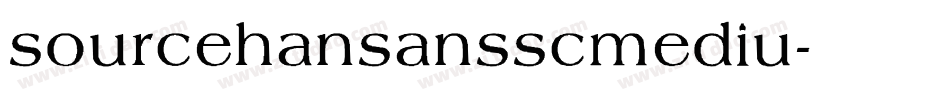 sourcehansansscmediu字体转换