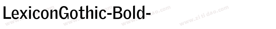 LexiconGothic-Bold字体转换