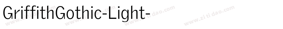 GriffithGothic-Light字体转换