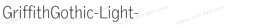 GriffithGothic-Light字体转换