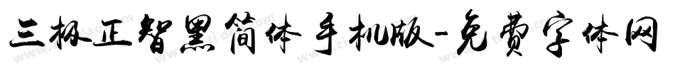 三极正智黑简体手机版字体转换