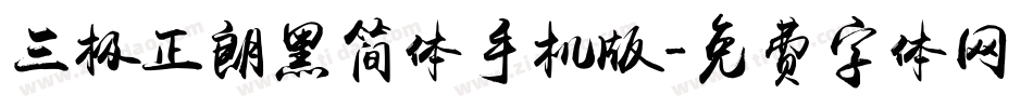 三极正朗黑简体手机版字体转换