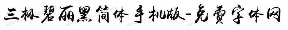 三极碧丽黑简体手机版字体转换