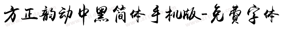 方正韵动中黑简体手机版字体转换