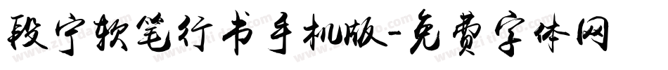 段宁软笔行书手机版字体转换