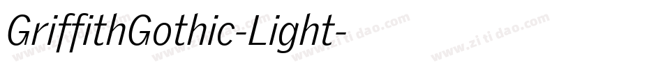 GriffithGothic-Light字体转换