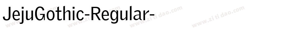 JejuGothic-Regular字体转换